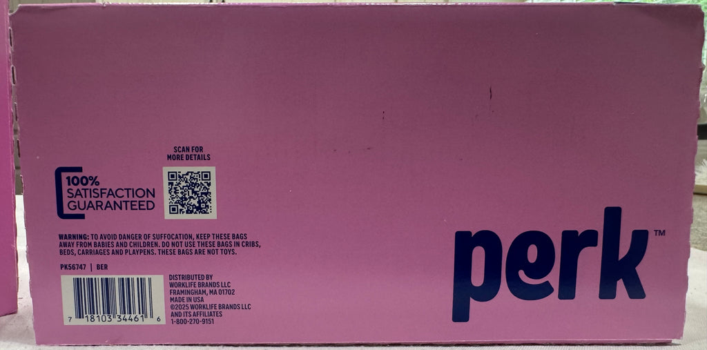Perk Heavy-Duty Trash Bags, 30–33 Gallon, Black, 30 Count