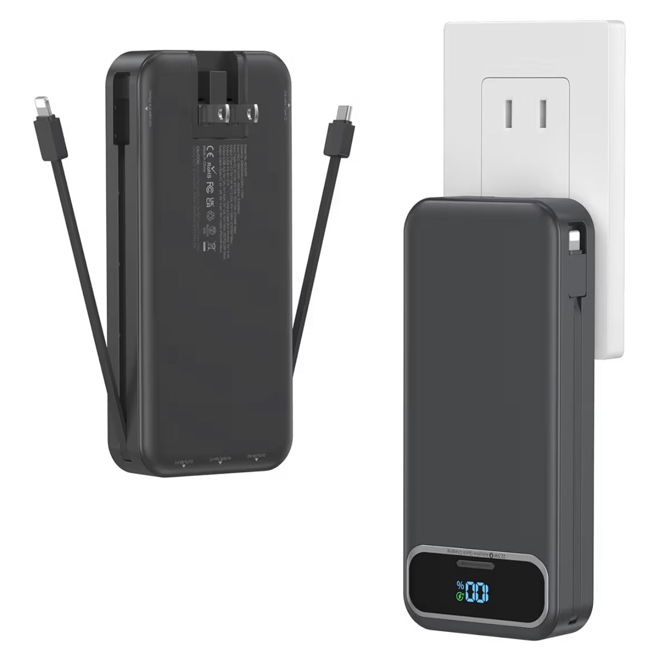 Portable 20,000mah Power Bank (Fast USB-C Charger)