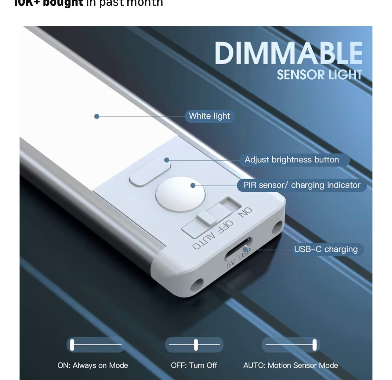 LED Motion Sensor Closet Lights (2-Pack)