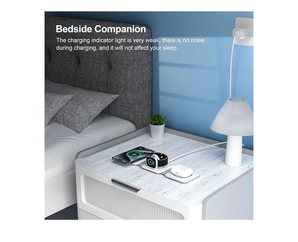 3-in-1 Wireless Charging Station for iPhone, Apple Watch & AirPods