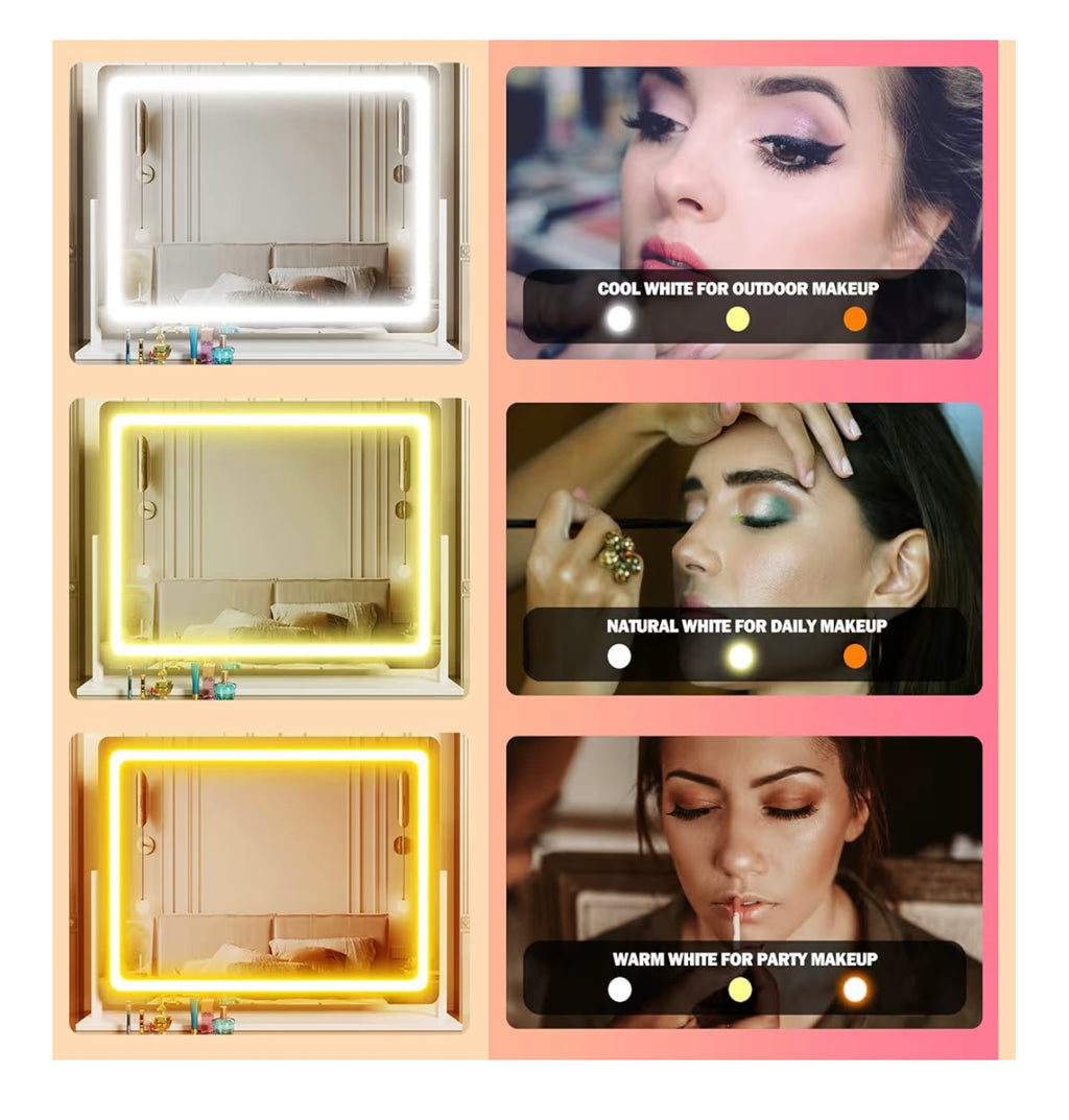 Lighted Makeup Vanity Mirror with LED Lights (10X Magnification)