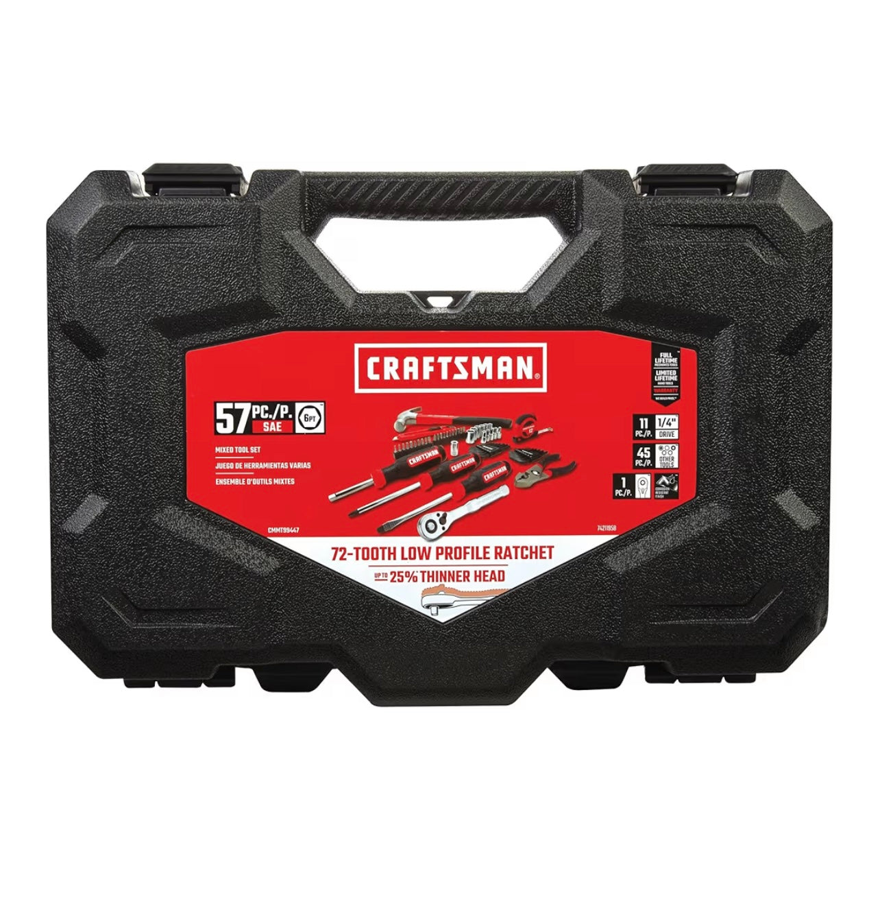 CRAFTSMAN 57-Piece Mechanics Tool Set (Sockets, Ratchet & Hand Tools)
